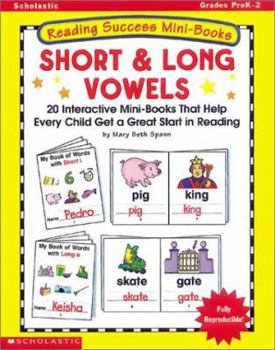 Paperback Long and Short Vowels: 20 Interactive Word Books That Help Every Child Become a Better Reader Book