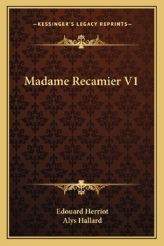 Paperback Madame Recamier V1 Book