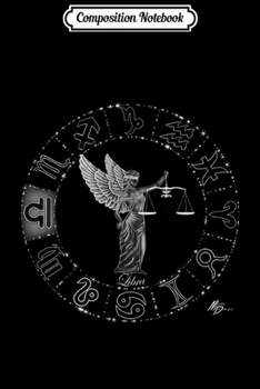 Composition Notebook: Libra zodiac with astrology symbol by Mortal Designs Journal/Notebook Blank Lined Ruled 6x9 100 Pages