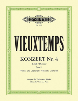 Paperback Violin Concerto No. 4 in D Minor Op. 31 (Edition for Violin and Piano) Book