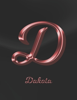 Dakota: 1 Year Weekly Planner with Note Pages (12 Months) | Black Marble Rose Gold Pink Effect Letter D | 2020 - 2021 | Week Planning | Monthly ... | Plan Each Day, Set Goals & Get Stuff Done