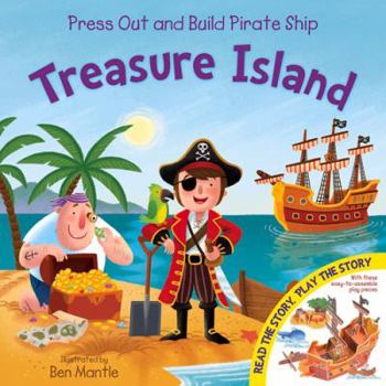 Hardcover Treasure Island: Press Out and Build Pirate Ship Book
