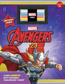 Board book Marvel's Avengers Chalkboard 123: Learn Numbers with Reusable Chalkboard Pages! Book