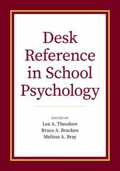 Hardcover Desk Reference in School Psychology Book