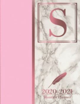 2020-2021 Monthly Planner: Letter S Rose Gold Pink Marble Monogram Planner January 2020 - December 2021 At A Glance 24 Month Dated Initial Diary (8.5” x 11”)