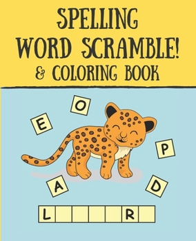 Paperback Spelling Word Scramble and Coloring Book