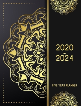 Paperback 5 Year Planner 2020 - 2024: Golden Frog 5 Year Planner Calendar Book 2020-2024 Size 8.5 x 11 Inch, 60 Months Calendar, 5 Year Appointment Calendar Book