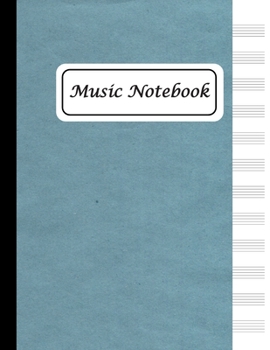 Paperback Music Notebook: Blank Staff Paper - 12 Stave for Musicians Book