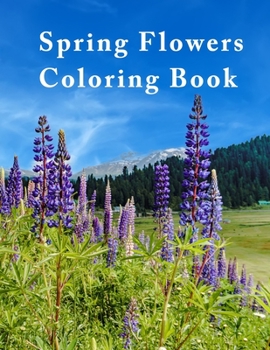Paperback Spring Flowers Coloring Book