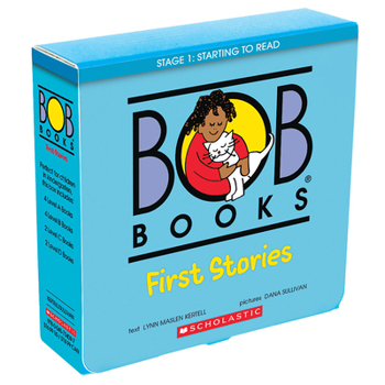 Paperback Bob Books - First Stories Box Set Phonics, Ages 4 and Up, Kindergarten (Stage 1: Starting to Read) Book