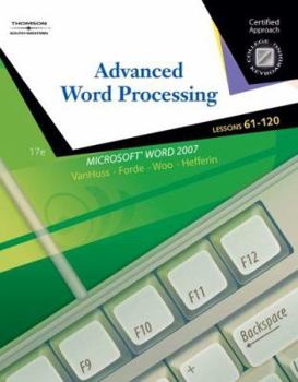 Spiral-bound Advanced Word Processsing: Lessons 61-120 [With CDROM] Book