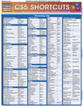 Wall Chart CS 5 Shortcuts: Quickstudy Laminated Reference Guide Book