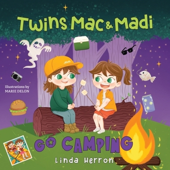 Paperback Twins Mac & Madi Go Camping [Large Print] Book