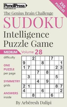 Paperback Sudoku Puzzle Books Volume 28. Medium. Sudoku Intelligence Puzzle Game Book