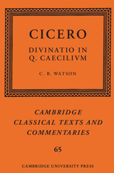 Hardcover Cicero: Divinatio in Q. Caecilium Book