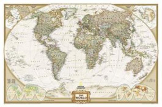Map National Geographic World Wall Map - Executive - Laminated (46 X 30.5 In) Book