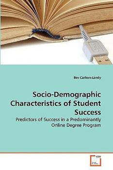 Paperback Socio-Demographic Characteristics of Student Success Book