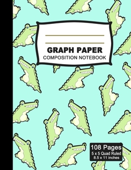 Graph Paper Composition Notebook: Beautiful 8.5 x 11 inch Quad Ruled 5 x 5 square grid journal five squares per inch graphing paper, (Notebooks for ... Pattern Notebook (Office & School Essentials)