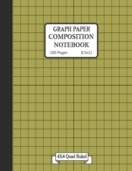 Graph paper composition notebook: Grid Paper Composition Notebook with beautiful colored cover pages-(KIDS, GIRLS, BOYS, STUDENT)- Quad Ruled(4x4) 100 Sheets (Large, 8.5 x 11)