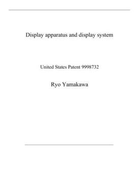 Paperback Display apparatus and display system: United States Patent 9998732 Book