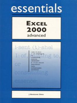 Paperback Excel 2000 Essentials Advanced Book