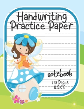 Handwriting Practice Paper: Notebook With Dotted Line Students K-3, 8.5x11 inches, 110 Sheets.