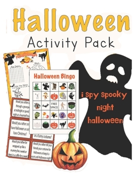Paperback i spy spooky night halloween Activity Pack: A Fun and Activity picture riddles Spooky, Game Book for Kids Fun Guessing halloween spy Book