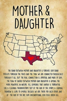 Mother And Daughter Like Louisiana And Texas  Lined Notebook Journal, 100 Pages (6 x 9 Inches) Blank Ruled Writing Journal With Inspirational Quotes, ... for Father Day Mother Day Family Ideas .