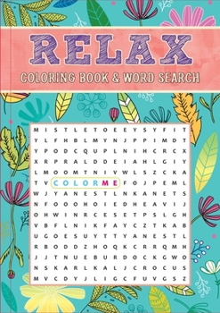 Paperback Relax Coloring Book & Word Search Book