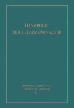 Paperback Spezielle Analyse: Organische Stoffe II [German] Book