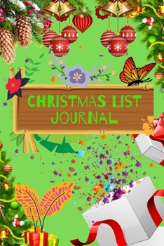 Paperback Christmas List Journal: Lined writing notebook journal for Christmas lists, planning, menus, gifts, and more Book