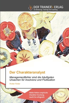 Paperback Der Charakteranalyst [German] Book