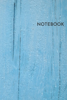 Notebook: Bleu Wood Turquoise Blank Lined Wide Ruled Notebook 6x9 Inches 100 Pages