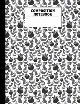 Composition Notebook: Silver Foxes College Ruled Book