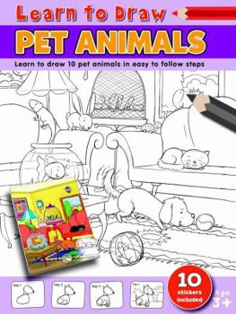 Paperback Learn to Draw Pet Animals: Learning To Draw Activity Book