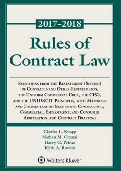 Paperback Rules of Contract Law, 2017-2018 Statutory Supplement Book