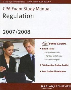 Paperback CPA Exam Study Manual: Regulation 2007/2008 Book