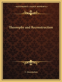 Paperback Theosophy and Reconstruction Book