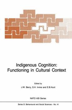 Paperback Indigenous Cognition: Functioning in Cultural Context Book