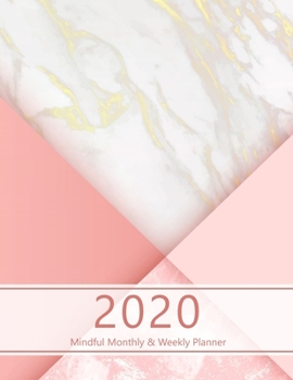 2020 Mindful Monthly Weekly Planner: Reach your goals. Incl. Gratitude journal section, Habit, Mood and Water intake trackers. Personal and ... look, pink squares. Soft matte cover).