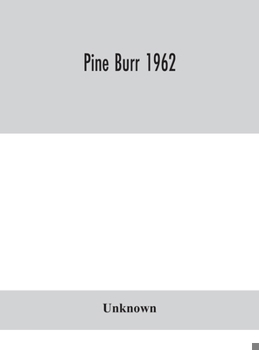 Hardcover Pine Burr 1962 Book