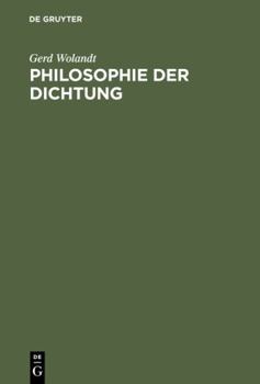 Hardcover Philosophie der Dichtung [German] Book