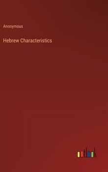 Hardcover Hebrew Characteristics Book