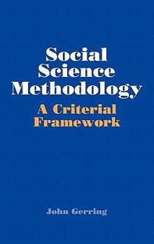 Hardcover Social Science Methodology: A Criterial Framework Book