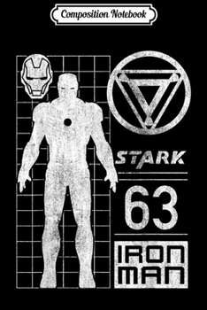 Composition Notebook: Iron Man Stark Industries 63 Moto Geometric Graphic  Journal/Notebook Blank Lined Ruled 6x9 100 Pages