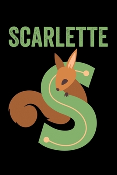 Paperback Scarlette: Animals Coloring Book for Kids, Weekly Planner, and Lined Journal Animal Coloring Pages. Personalized Custom Name Init Book