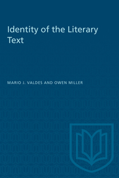 Paperback Identity of the Literary Text Book