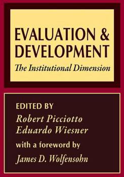 Paperback Evaluation and Development: The Institutional Dimension Book