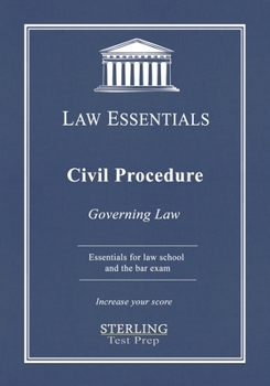 Paperback Civil Procedure, Law Essentials: Governing Law for Law School and Bar Exam Prep Book