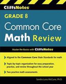 Paperback Cliffsnotes Grade 8 Common Core Math Review Book